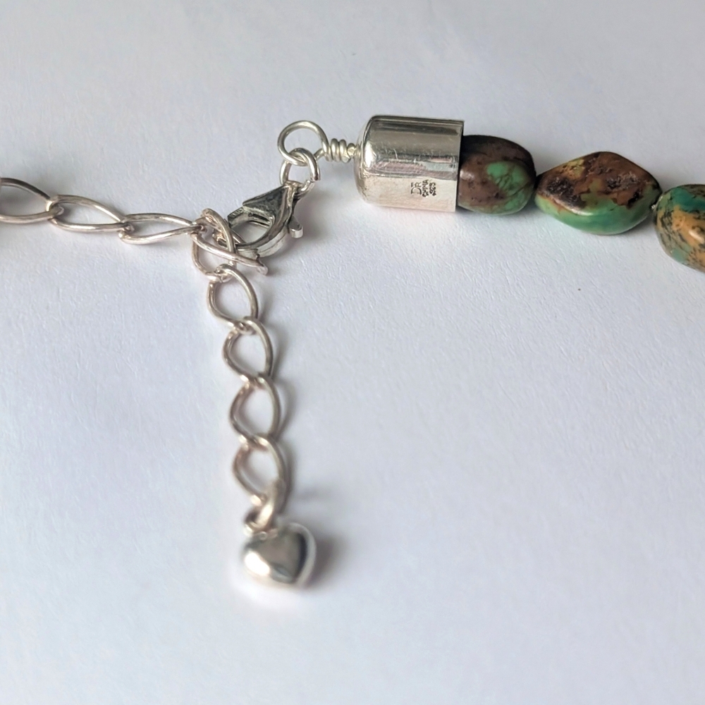 Jay King Desert Rose Trading necklace Sterling silver Green turquoise DTR 925 - Picture 4 of 4